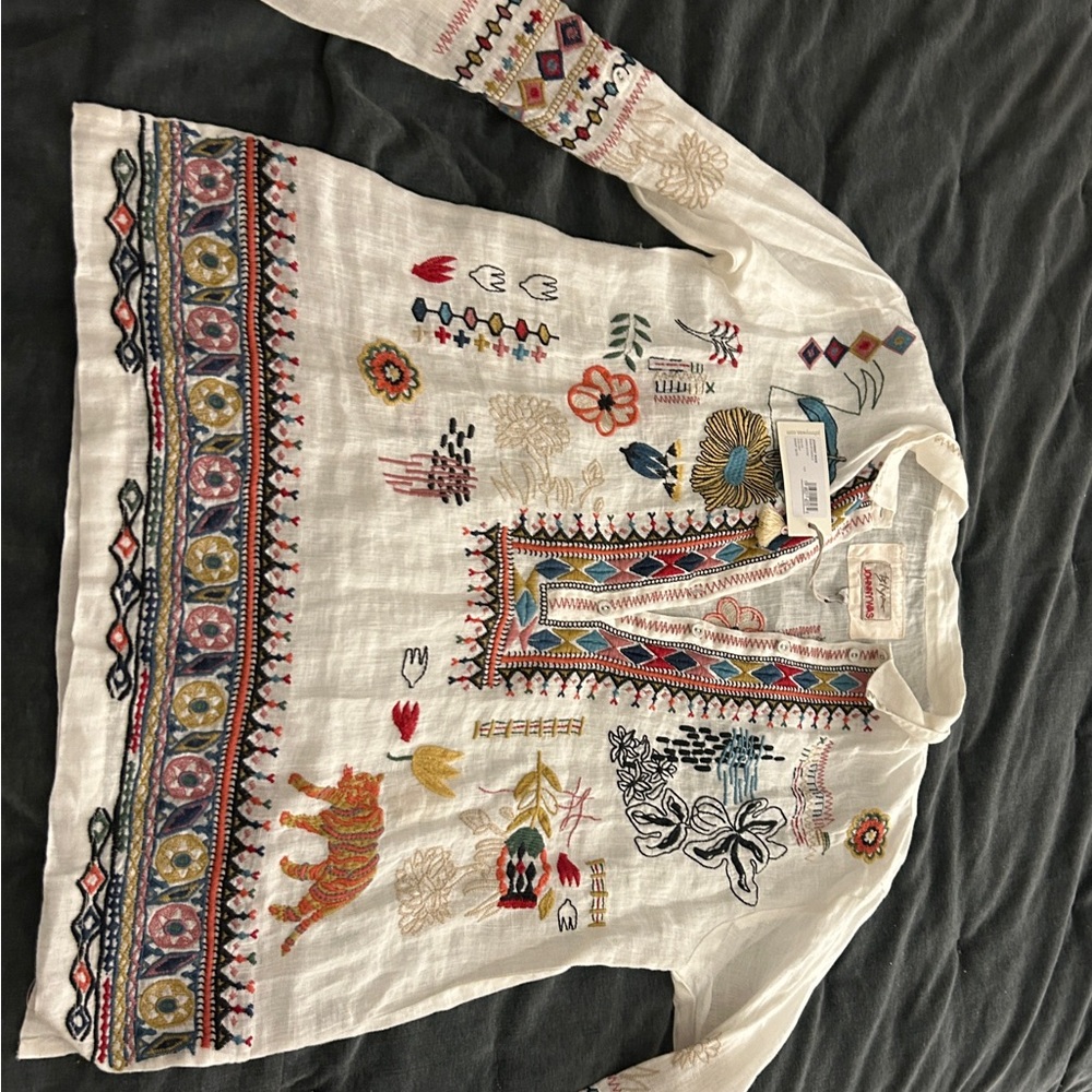 Johnny Was Simmie Blouse Embroidered XS - Picture 6 of 7